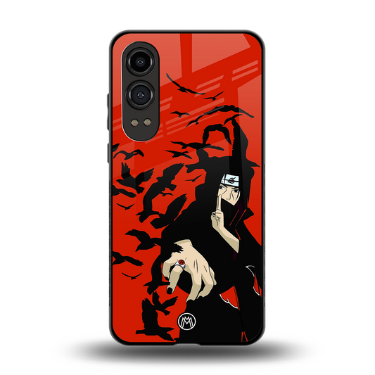 itachi uchiha red back phone cover | glass case for oneplus nord ce 4 lite