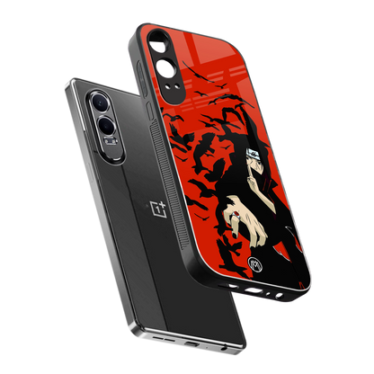 itachi uchiha red back phone cover | glass case for oneplus nord ce 4 lite