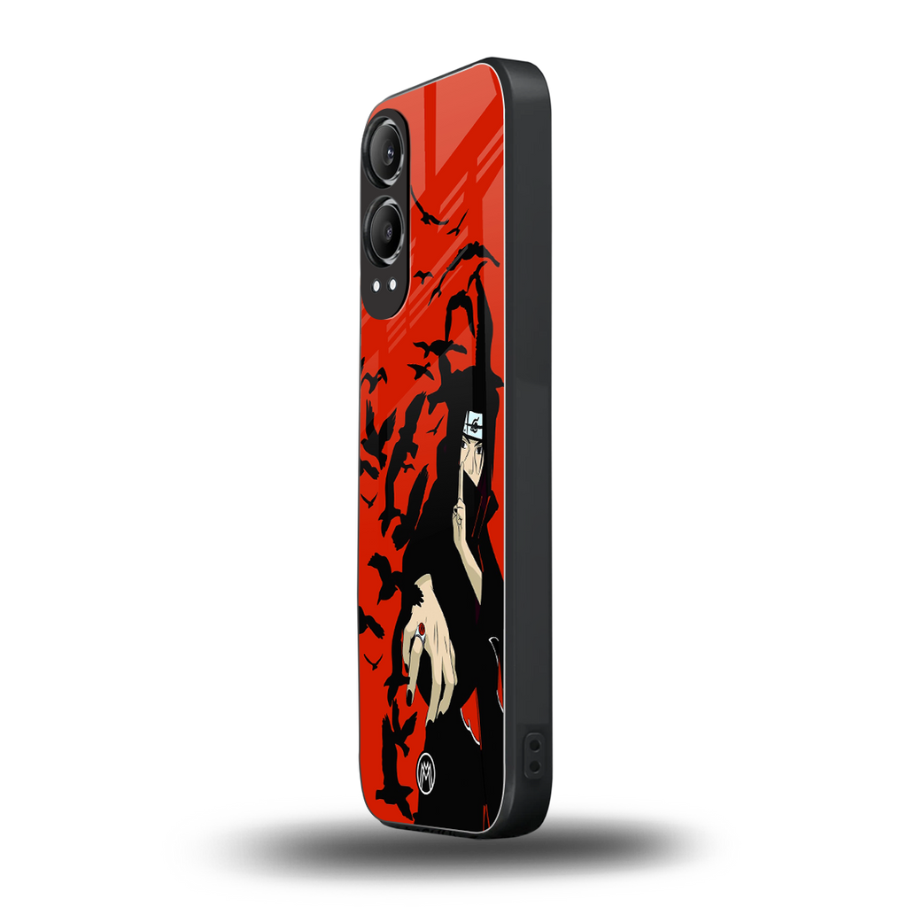 itachi uchiha red back phone cover | glass case for oneplus nord ce 4 lite