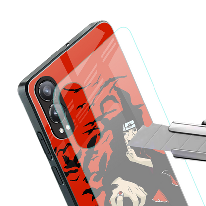 itachi uchiha red back phone cover | glass case for oneplus nord ce 4 lite