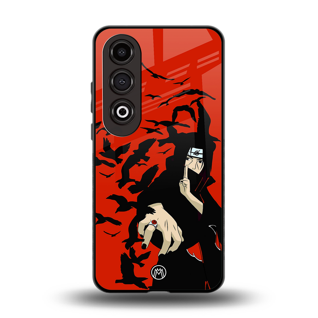 itachi uchiha red back phone cover | glass case for oneplus nord ce 4