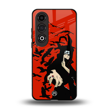 itachi uchiha red back phone cover | glass case for oneplus nord ce 4