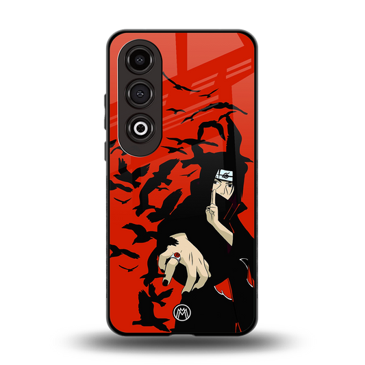 itachi uchiha red back phone cover | glass case for oneplus nord ce 4
