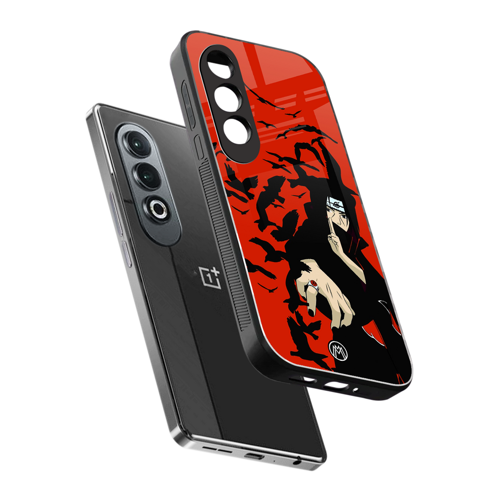 itachi uchiha red back phone cover | glass case for oneplus nord ce 4