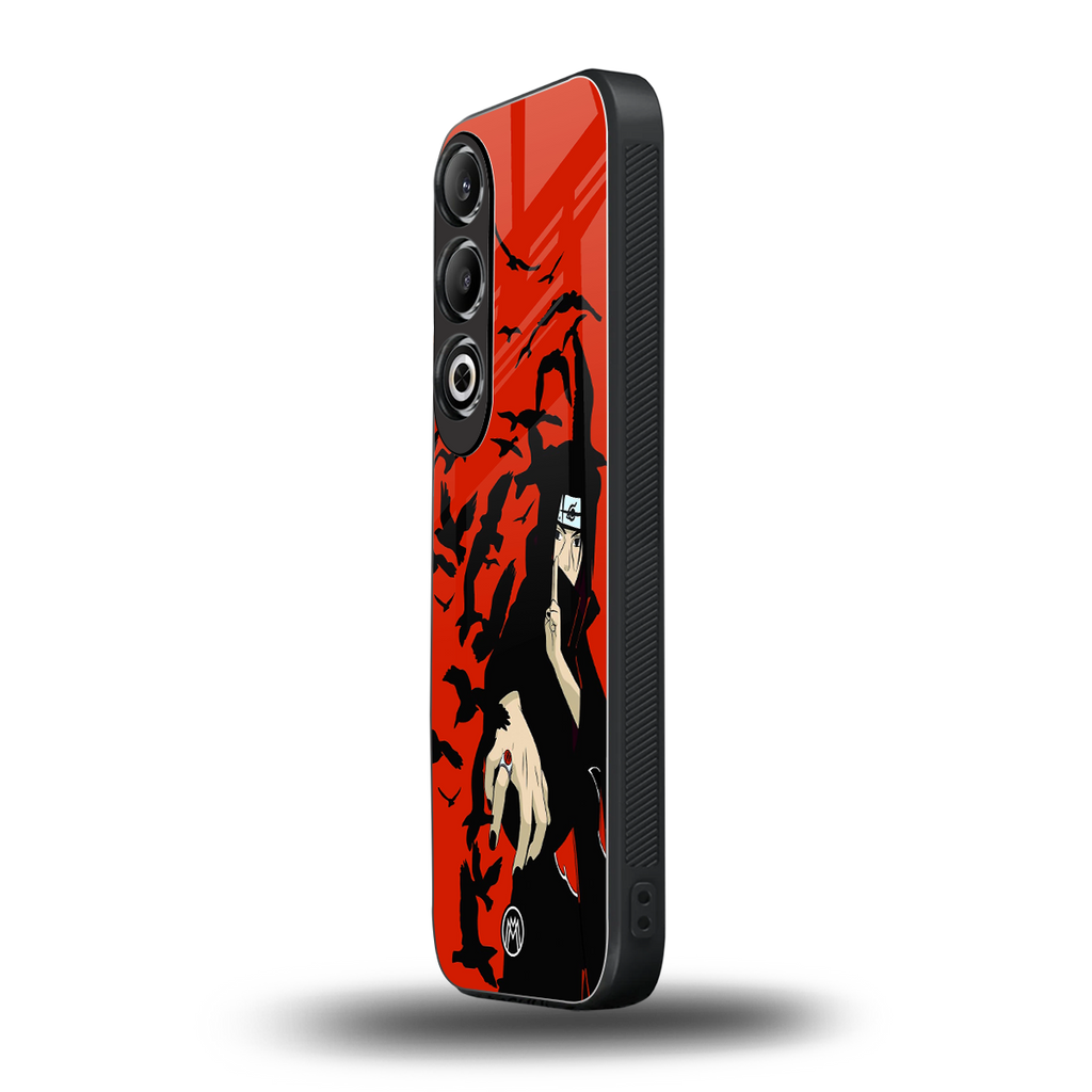 itachi uchiha red back phone cover | glass case for oneplus nord ce 4