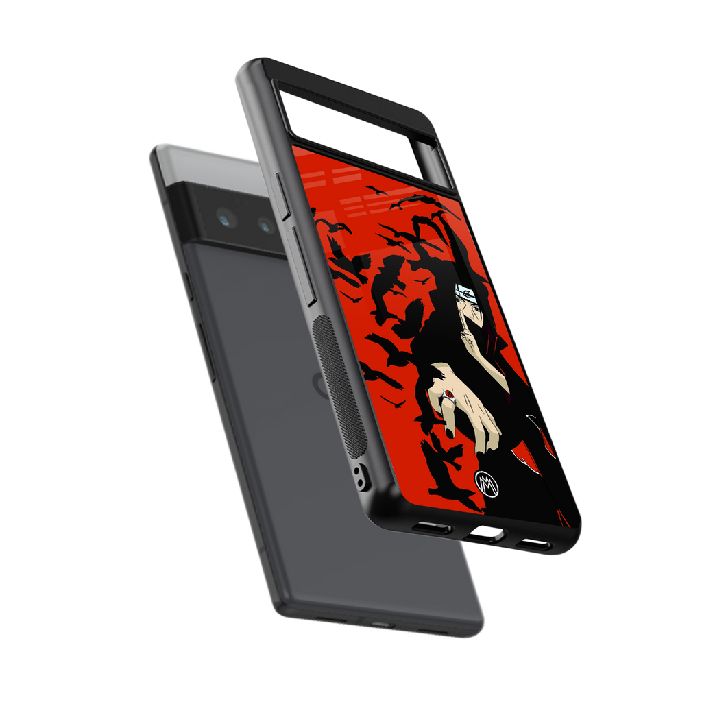 itachi uchiha red back phone cover | glass case for google pixel 6 pro