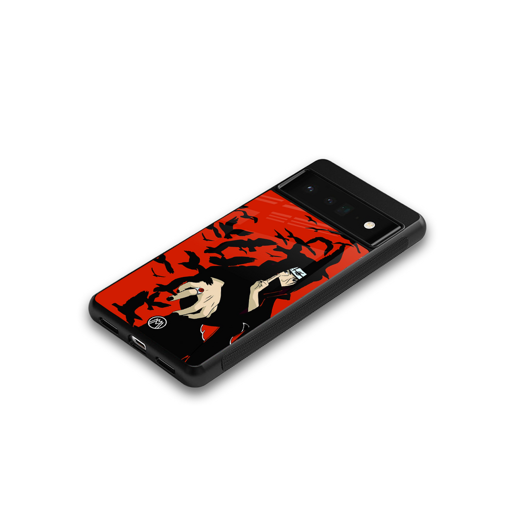 itachi uchiha red back phone cover | glass case for google pixel 6 pro