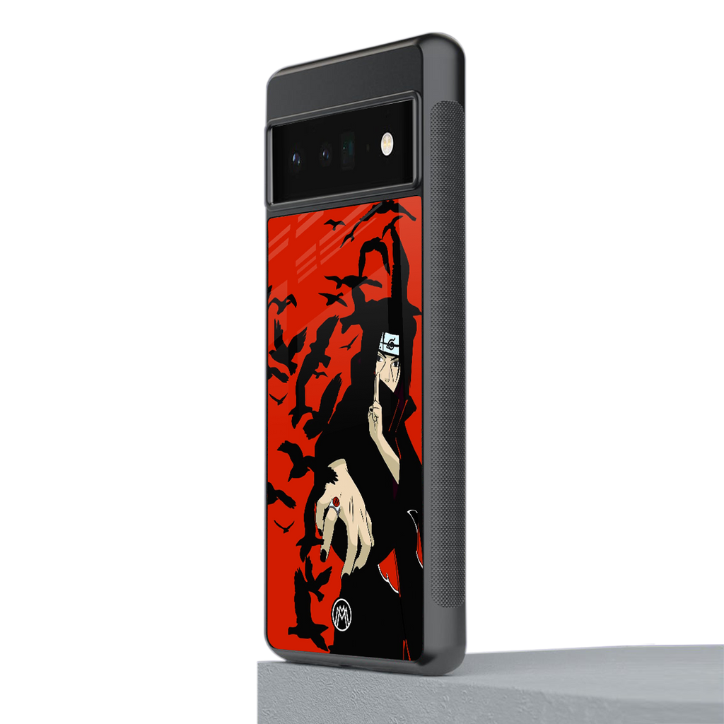 itachi uchiha red back phone cover | glass case for google pixel 6 pro