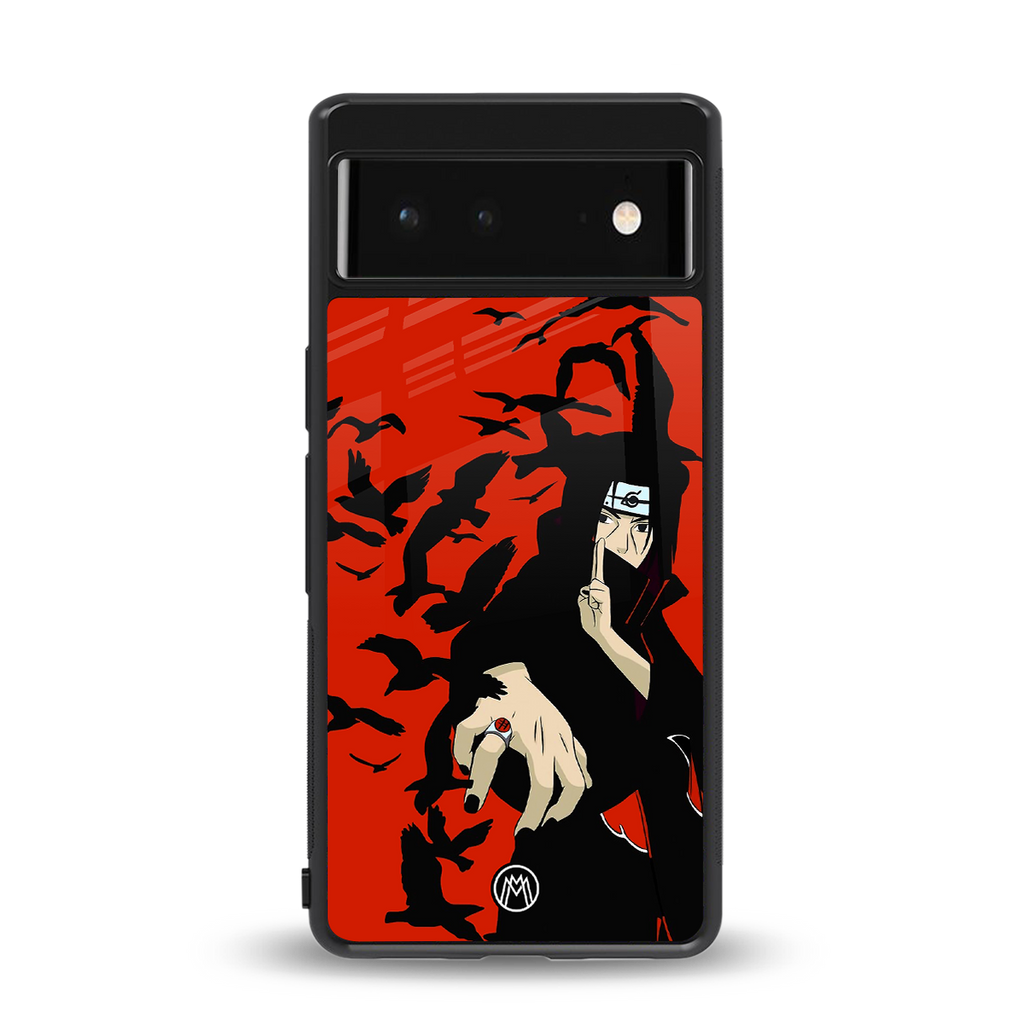 itachi uchiha red back phone cover | glass case for google pixel 6