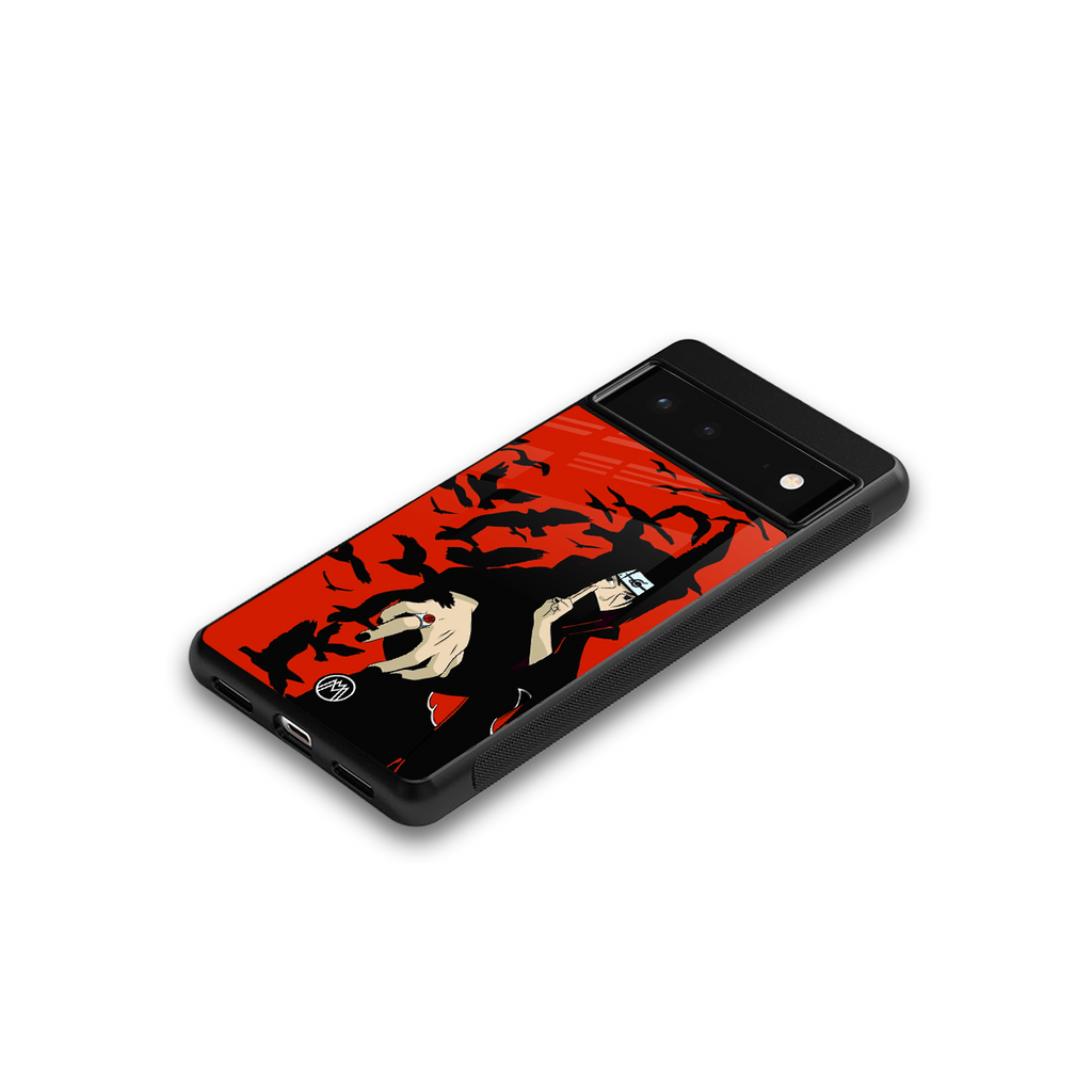itachi uchiha red back phone cover | glass case for google pixel 6