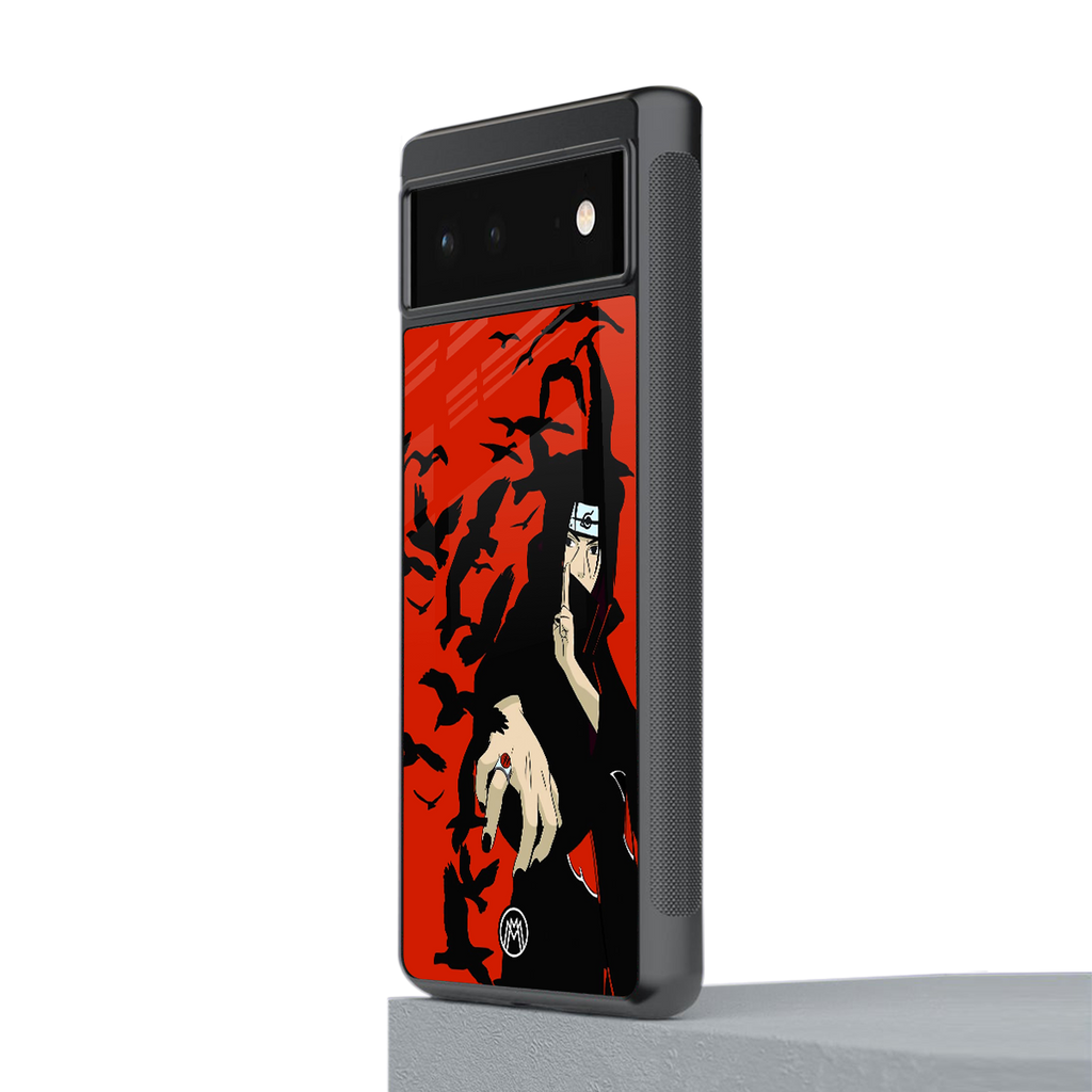 itachi uchiha red back phone cover | glass case for google pixel 6