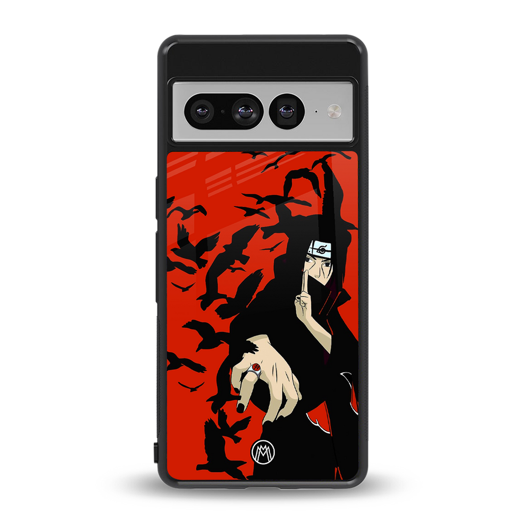 itachi uchiha red back phone cover | glass case for google pixel 7 pro