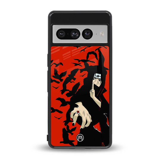 itachi uchiha red back phone cover | glass case for google pixel 7 pro
