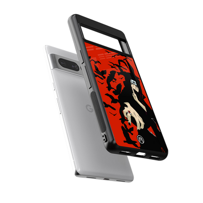 itachi uchiha red back phone cover | glass case for google pixel 7 pro
