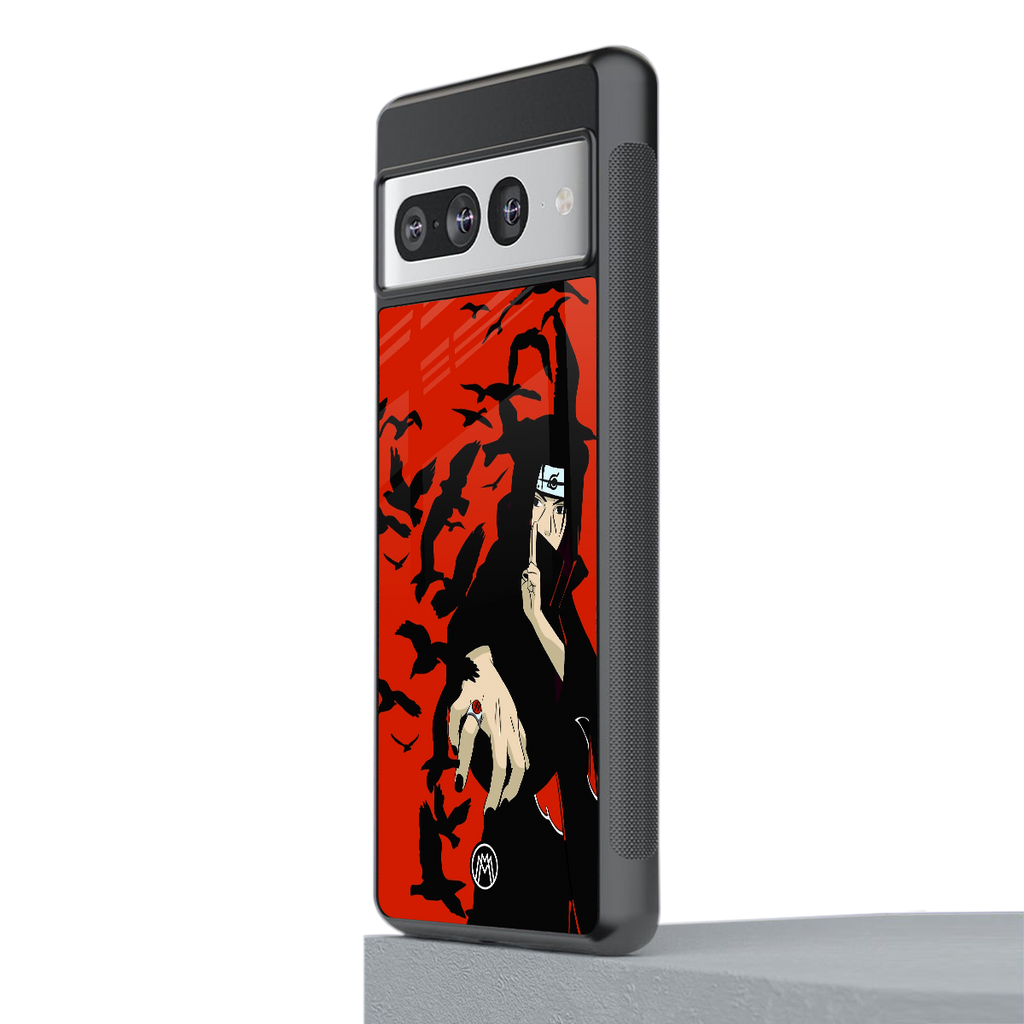 itachi uchiha red back phone cover | glass case for google pixel 7 pro