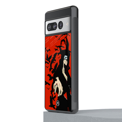 itachi uchiha red back phone cover | glass case for google pixel 7 pro