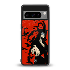 itachi uchiha red back phone cover | glass case for google pixel 8 pro