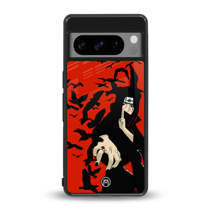 itachi uchiha red back phone cover | glass case for google pixel 8 pro