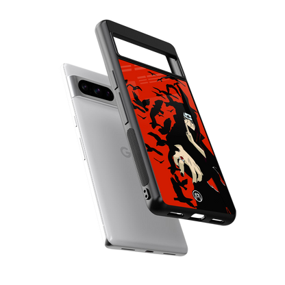 itachi uchiha red back phone cover | glass case for google pixel 8 pro