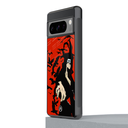 itachi uchiha red back phone cover | glass case for google pixel 8 pro