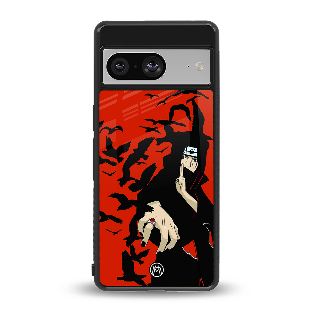 itachi uchiha red back phone cover | glass case for Google Pixel 8