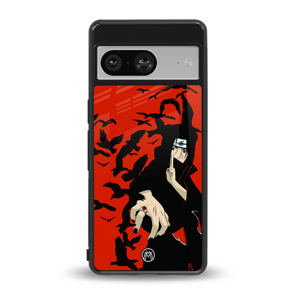 itachi uchiha red back phone cover | glass case for Google Pixel 8
