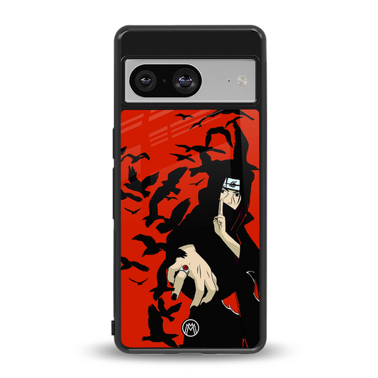 itachi uchiha red back phone cover | glass case for Google Pixel 8