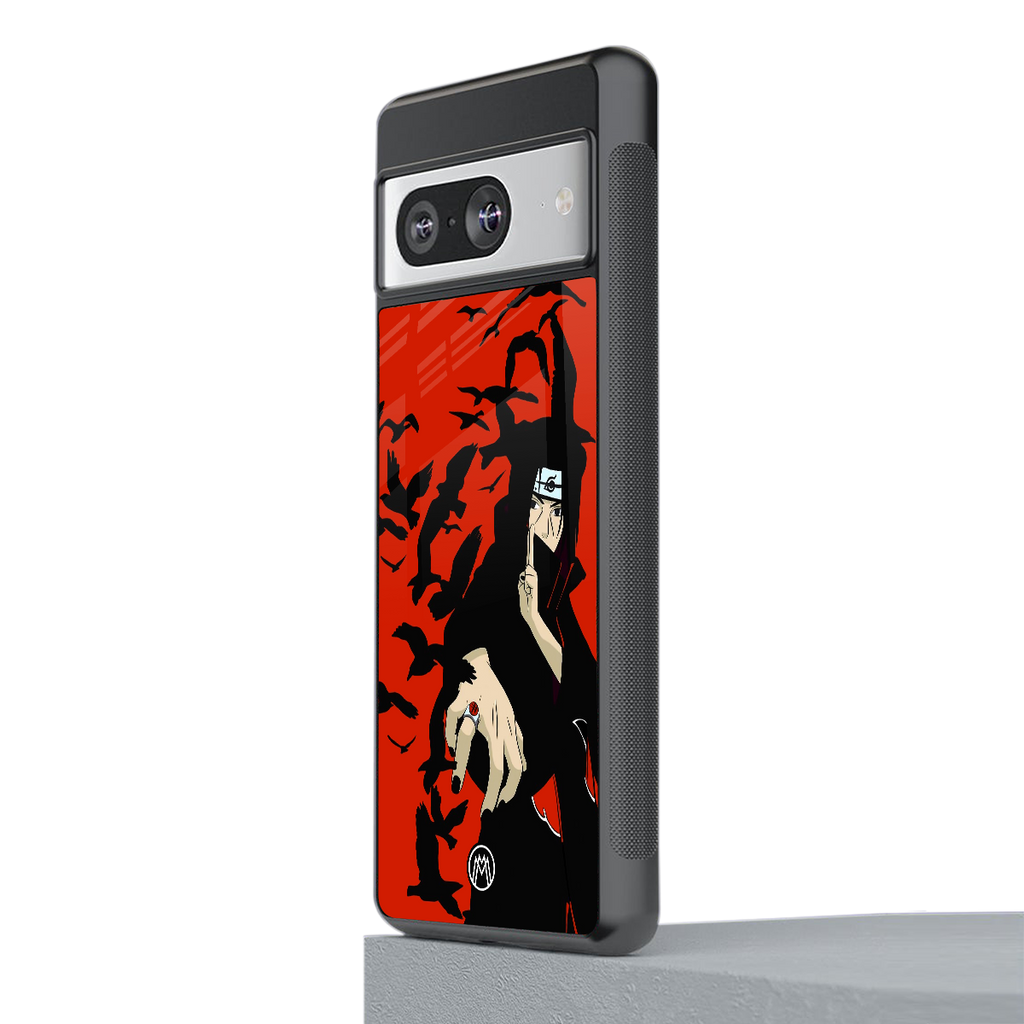 itachi uchiha red back phone cover | glass case for Google Pixel 8