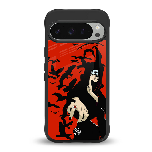 itachi uchiha red back phone cover | glass case for google pixel 9 pro xl