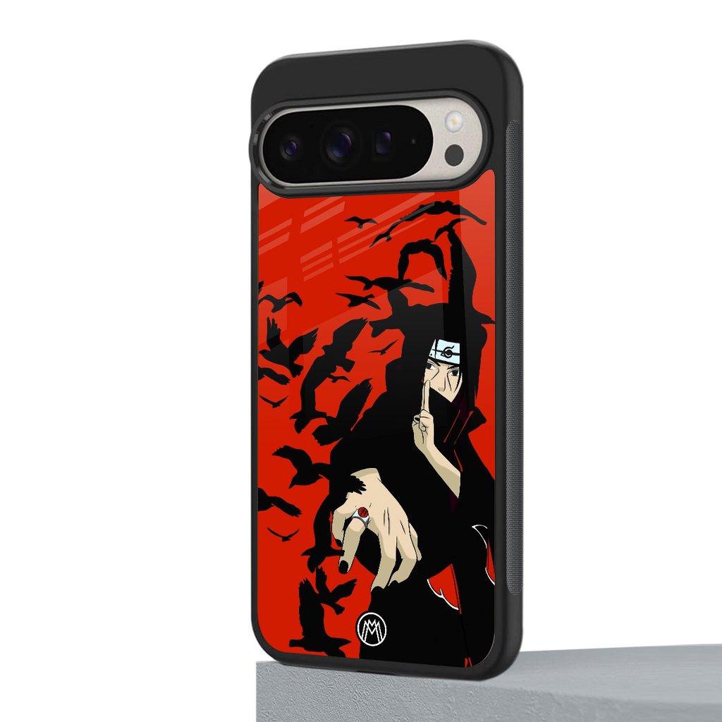 itachi uchiha red back phone cover | glass case for google pixel 9 pro