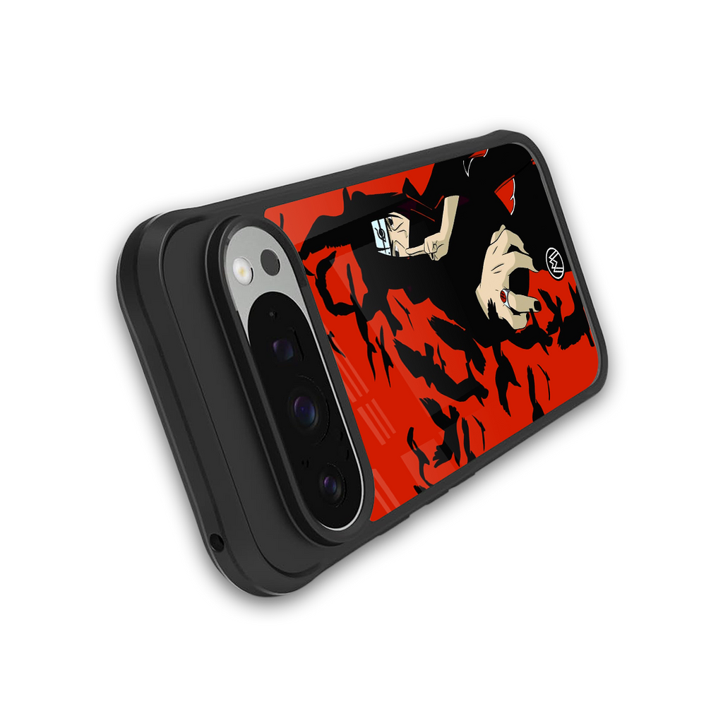 itachi uchiha red back phone cover | glass case for google pixel 9 pro