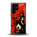 itachi uchiha red back phone cover | glass case for samsung galaxy s23 ultra