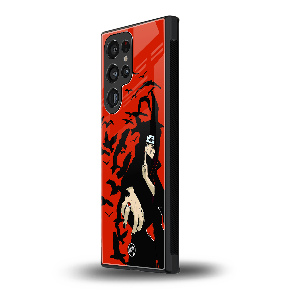 itachi uchiha red back phone cover | glass case for samsung galaxy s23 ultra