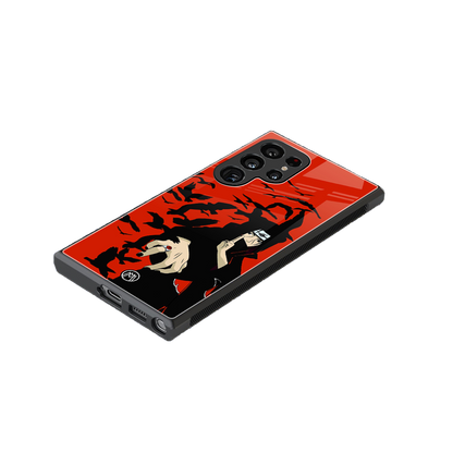 itachi uchiha red back phone cover | glass case for samsung galaxy s24 ultra