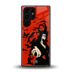itachi uchiha red back phone cover | glass case for samsung galaxy s25 ultra