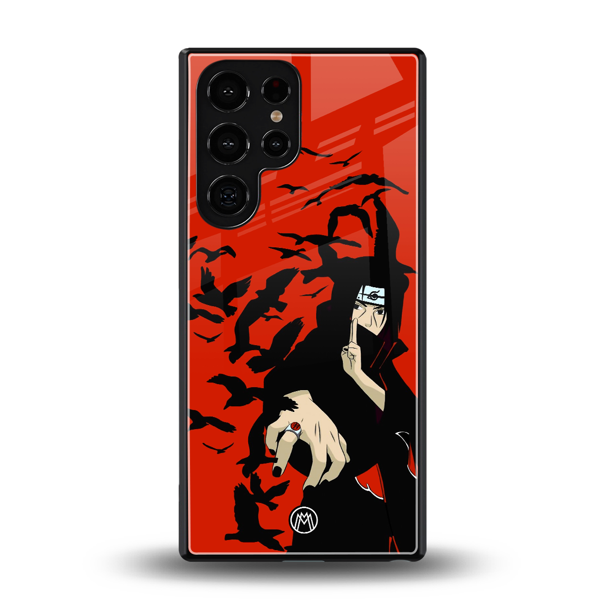 itachi uchiha red back phone cover | glass case for samsung galaxy s25 ultra