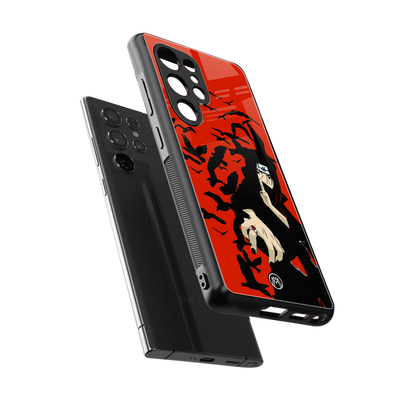 itachi uchiha red back phone cover | glass case for samsung galaxy s25 ultra