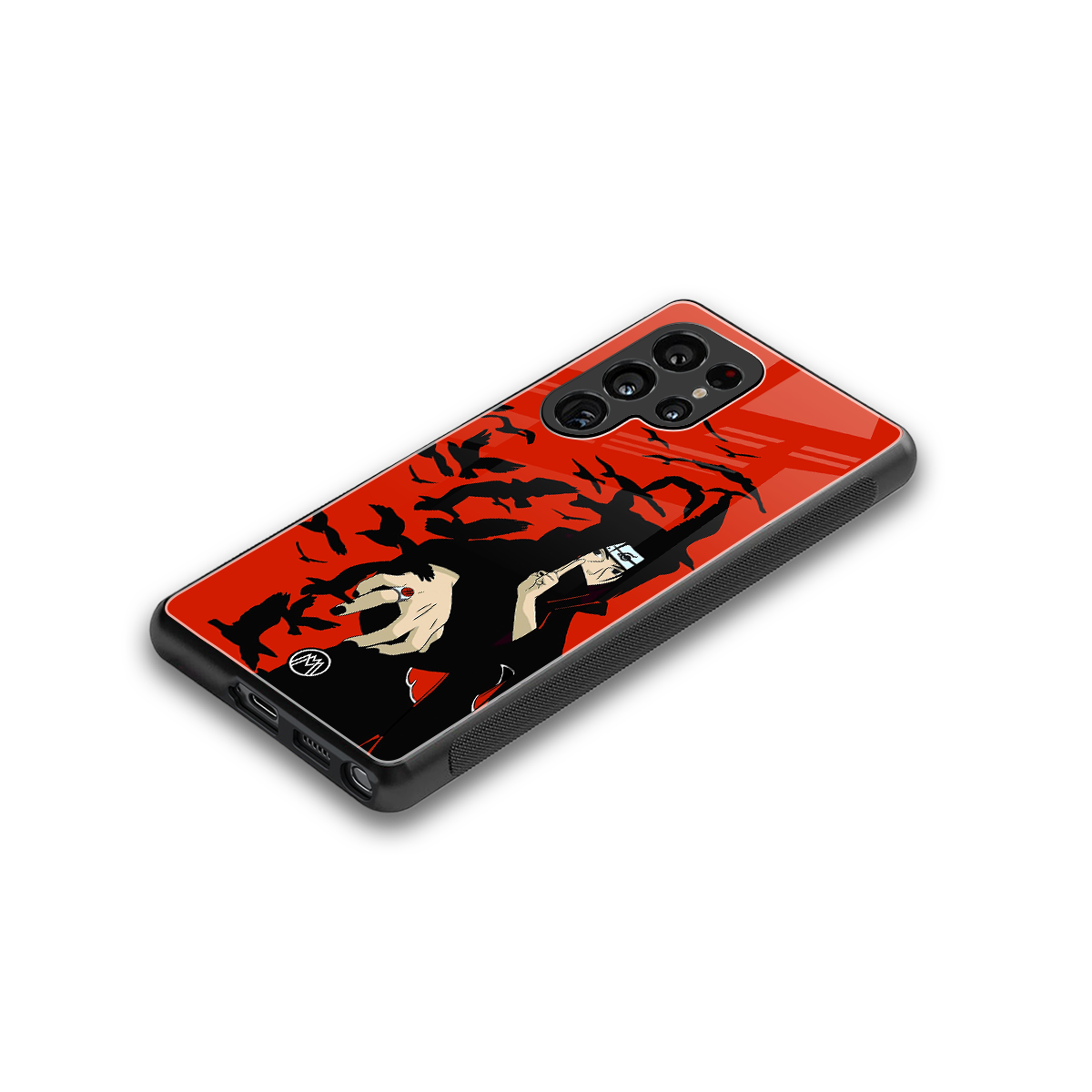 itachi uchiha red back phone cover | glass case for samsung galaxy s25 ultra