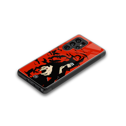 itachi uchiha red back phone cover | glass case for samsung galaxy s25 ultra