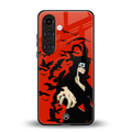 itachi uchiha red back phone cover | glass case for samsung galaxy s24 fe
