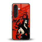 itachi uchiha red back phone cover | glass case for samsung galaxy s23 plus