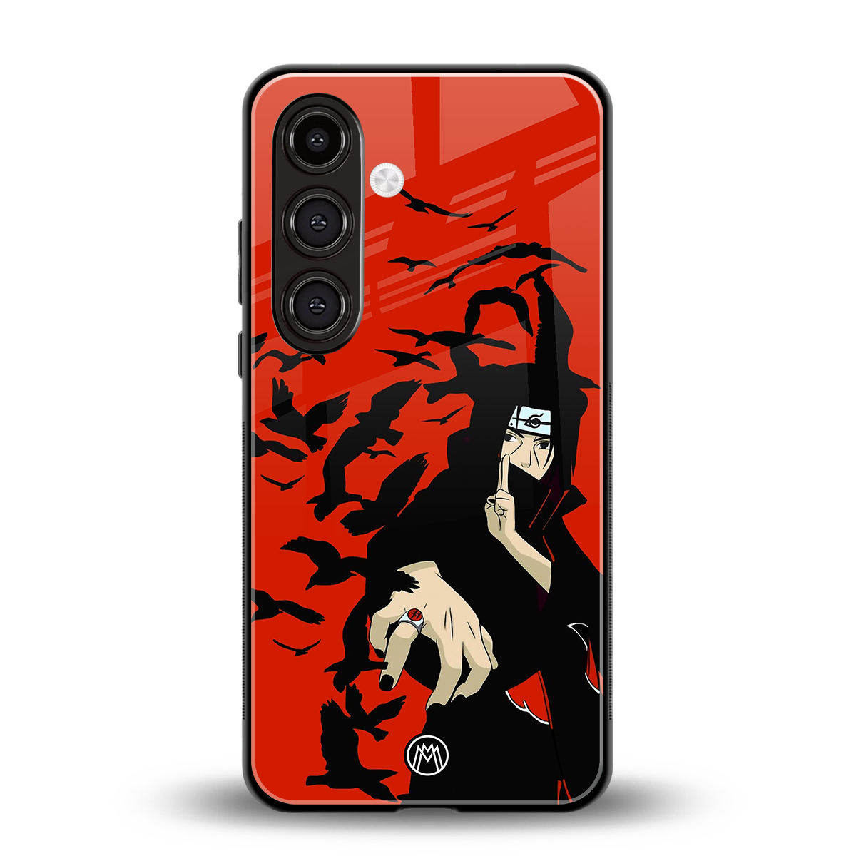 itachi uchiha red back phone cover | glass case for samsung galaxy s23 plus