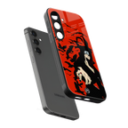 itachi uchiha red back phone cover | glass case for samsung galaxy s24 plus