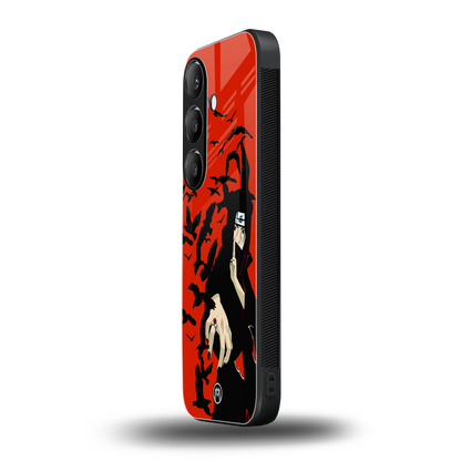 itachi uchiha red back phone cover | glass case for samsung galaxy s23 plus