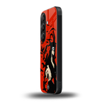 itachi uchiha red back phone cover | glass case for samsung galaxy s25