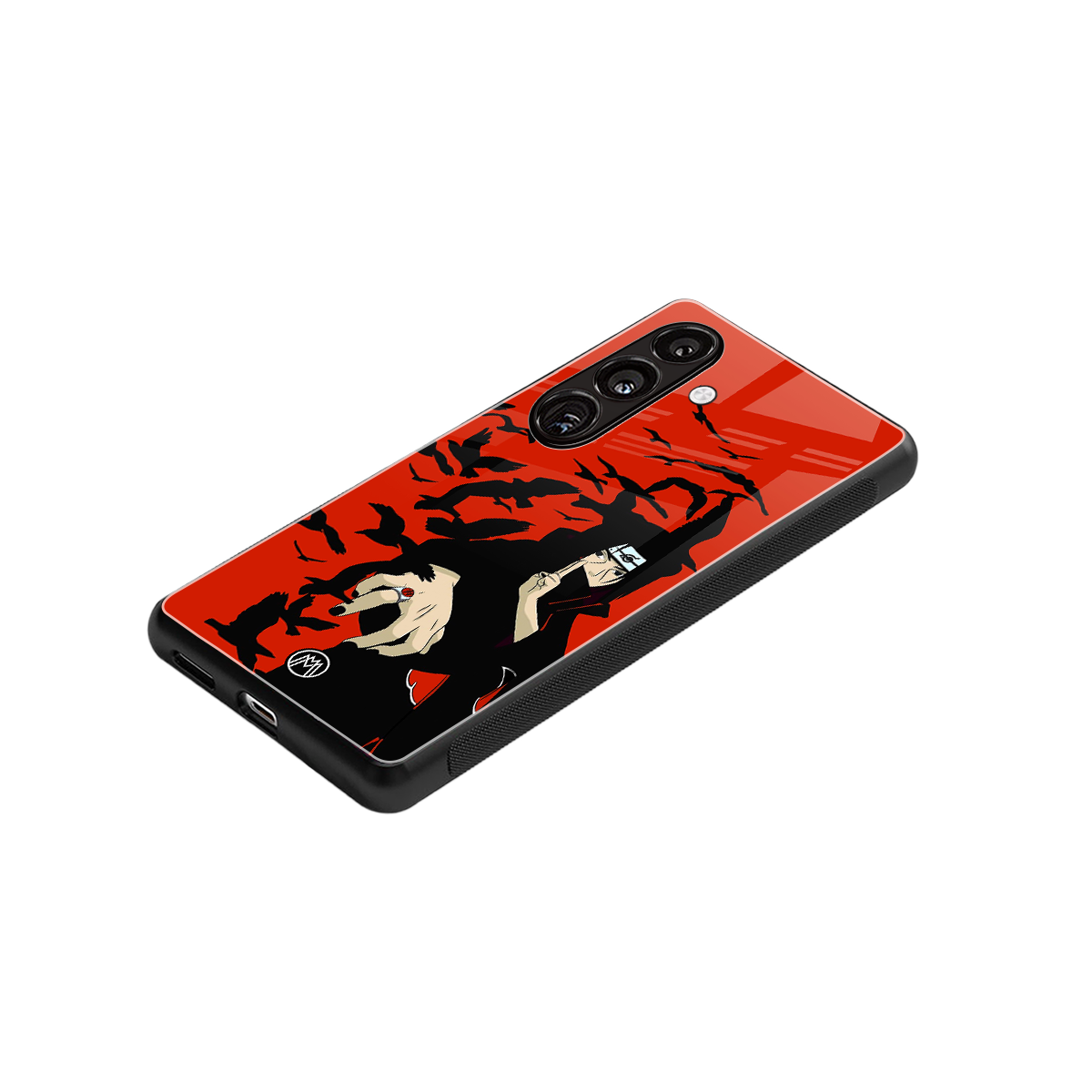 itachi uchiha red back phone cover | glass case for samsung galaxy s23 plus