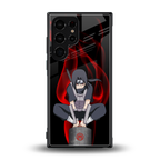 itachi uchiha back phone cover | glass case for samsung galaxy s23 ultra