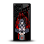 itachi uchiha back phone cover | glass case for samsung galaxy s25 ultra