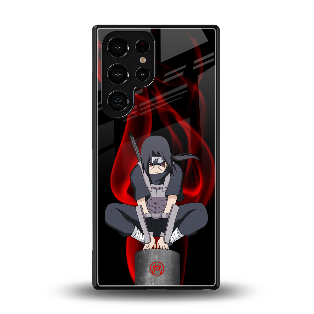 itachi uchiha back phone cover | glass case for samsung galaxy s25 ultra