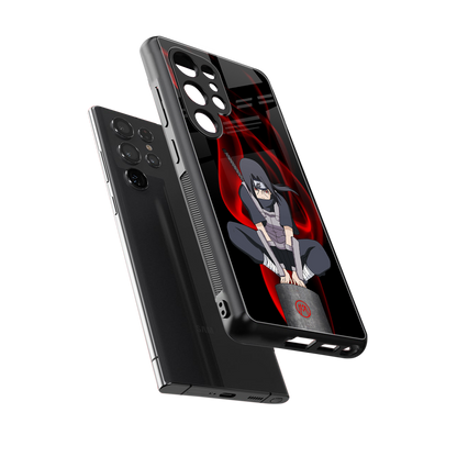 itachi uchiha back phone cover | glass case for samsung galaxy s25 ultra